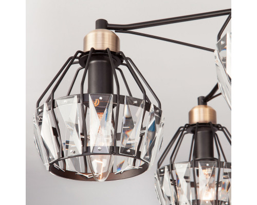 Сделать заказ Люстра на штанге Eurosvet 70075/5 черный| VIVID-LIGHT.RU