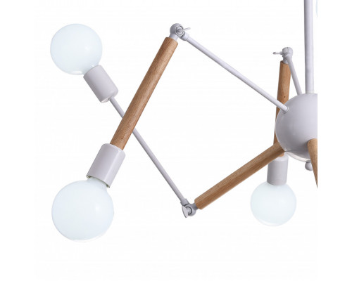 Оформить заказ Люстра на штанге Natali Kovaltseva ANDY 75139/6C WHITE| VIVID-LIGHT.RU