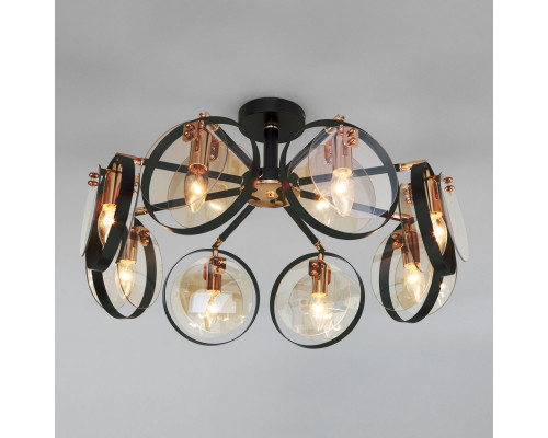 Купить Люстра на штанге Eurosvet 70121/8 черный| VIVID-LIGHT.RU