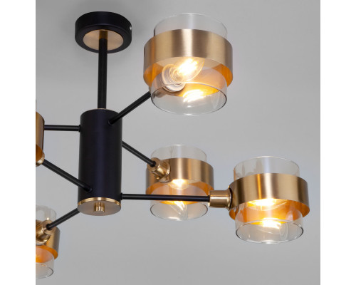 Купить Люстра на штанге Eurosvet 70127/6 черный| VIVID-LIGHT.RU