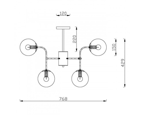 Оформить заказ Люстра на штанге Vele Luce VL2214L08| VIVID-LIGHT.RU