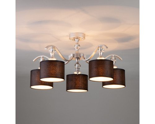 Сделать заказ Люстра на штанге Eurosvet 60070/5 серебро| VIVID-LIGHT.RU