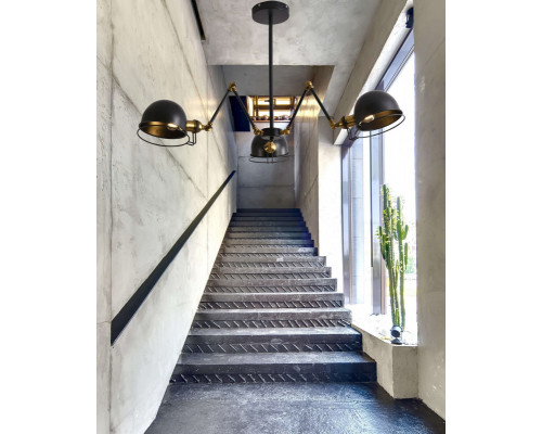 Заказать Люстра на штанге Lumina Deco LDP D015-3 BK| VIVID-LIGHT.RU