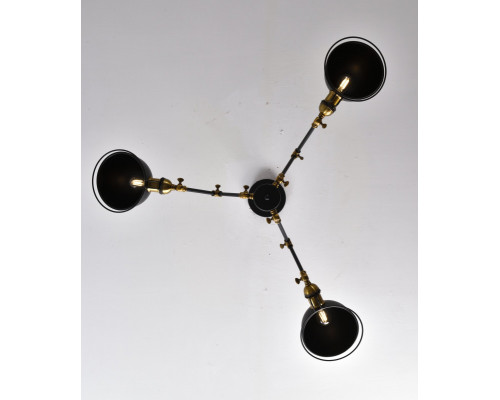 Заказать Люстра на штанге Lumina Deco LDP D015-3 BK| VIVID-LIGHT.RU