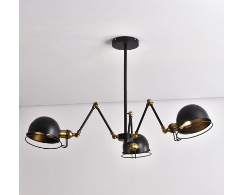 Заказать Люстра на штанге Lumina Deco LDP D015-3 BK| VIVID-LIGHT.RU