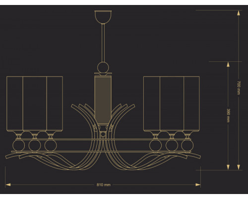 Заказать Люстра на штанге Kutek RUT-ZW-6(N/KL)| VIVID-LIGHT.RU