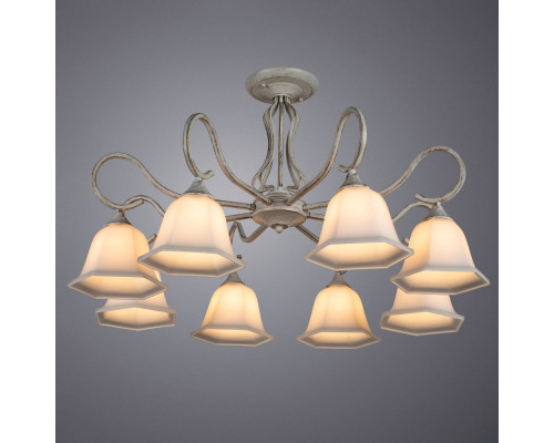 Купить Люстра на штанге ARTE Lamp A2714PL-8WG| VIVID-LIGHT.RU