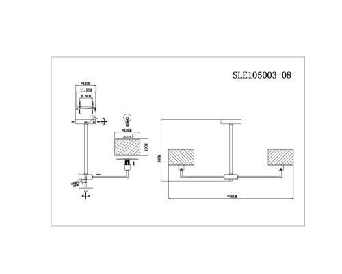 Купить Люстра на штанге Evoluce SLE105003-08| VIVID-LIGHT.RU