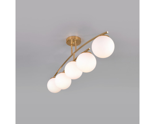 Купить Люстра на штанге Eurosvet 30170/5 золото| VIVID-LIGHT.RU