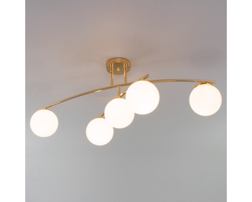 Купить Люстра на штанге Eurosvet 30170/5 золото| VIVID-LIGHT.RU