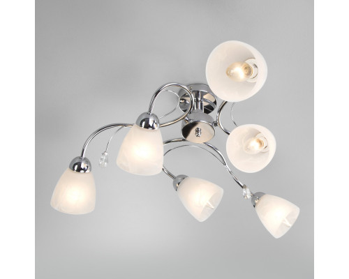 Купить Люстра на штанге Eurosvet 30169/6 хром| VIVID-LIGHT.RU