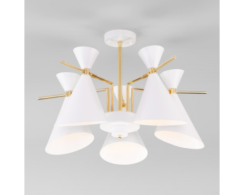 Купить Люстра на штанге Eurosvet 70114/5 белый| VIVID-LIGHT.RU