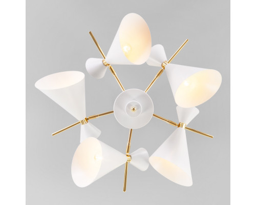 Купить Люстра на штанге Eurosvet 70114/5 белый| VIVID-LIGHT.RU