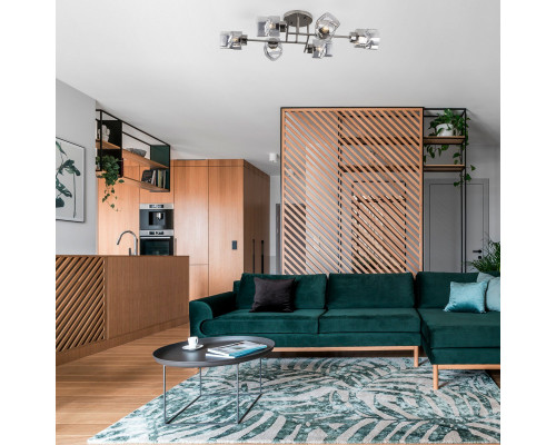 Купить Люстра на штанге Eurosvet 30165/6 черный жемчуг| VIVID-LIGHT.RU