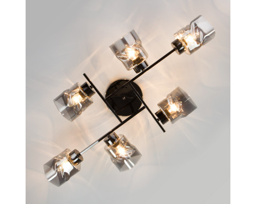 Купить Люстра на штанге Eurosvet 30165/6 черный жемчуг| VIVID-LIGHT.RU