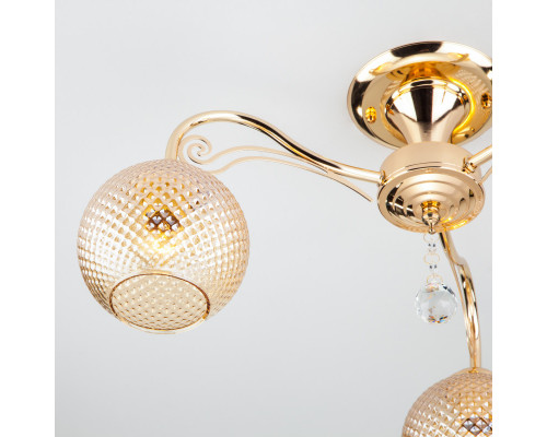 Купить Люстра на штанге Eurosvet 30139/3 золото| VIVID-LIGHT.RU