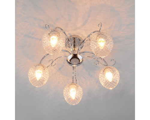 Купить Люстра на штанге Eurosvet 30142/5 хром| VIVID-LIGHT.RU