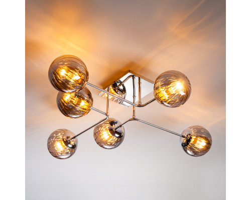 Купить Люстра на штанге Eurosvet 30140/6 хром| VIVID-LIGHT.RU