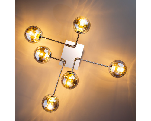 Купить Люстра на штанге Eurosvet 30140/6 хром| VIVID-LIGHT.RU