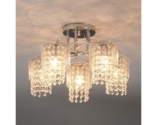 Сделать заказ Люстра на штанге Eurosvet 30137/5 хром| VIVID-LIGHT.RU