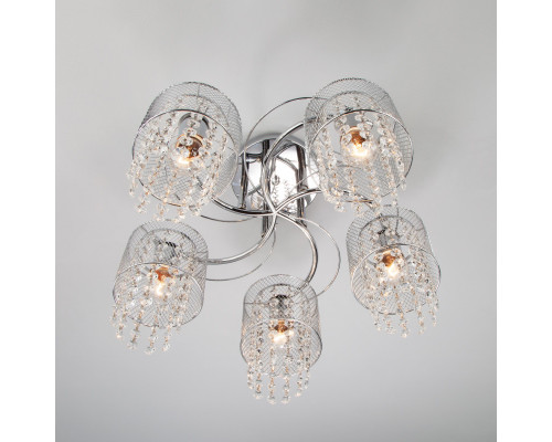 Сделать заказ Люстра на штанге Eurosvet 30137/5 хром| VIVID-LIGHT.RU