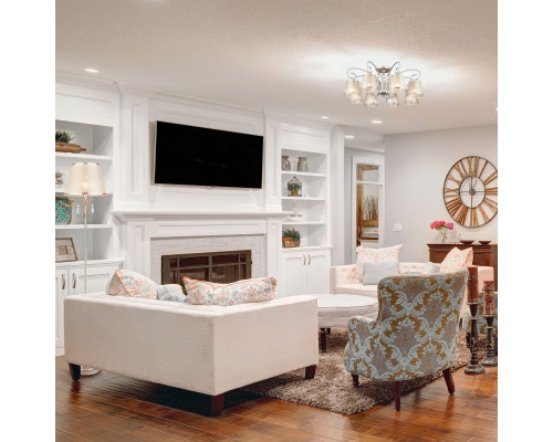 Купить Люстра на штанге Eurosvet 60065/8 серебро| VIVID-LIGHT.RU