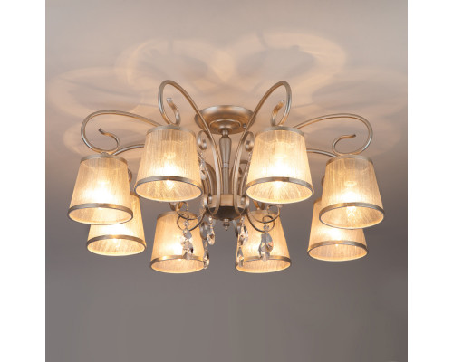 Купить Люстра на штанге Eurosvet 60065/8 серебро| VIVID-LIGHT.RU