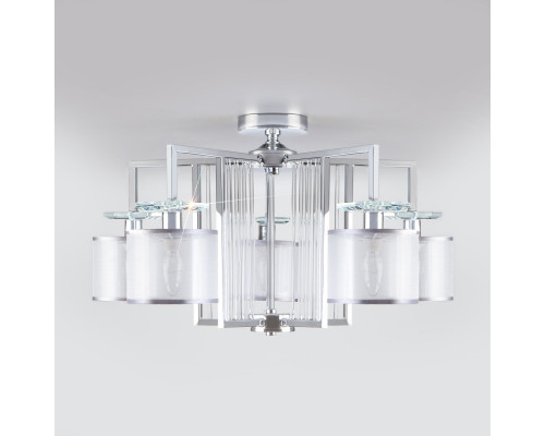 Купить Люстра на штанге Eurosvet 60123/5 хром Smart (60108/5)| VIVID-LIGHT.RU