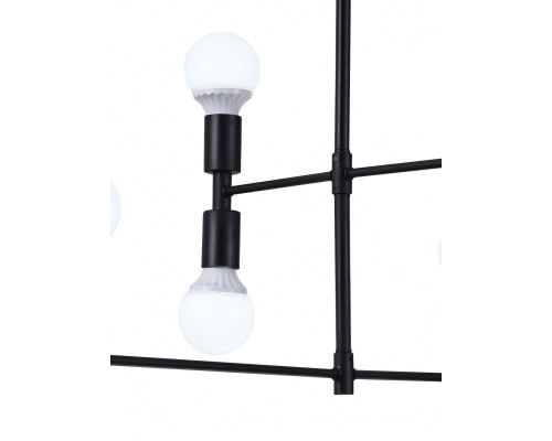 Оформить заказ Люстра на штанге Natali Kovaltseva LOFT LUX 75129/8C BLACK| VIVID-LIGHT.RU