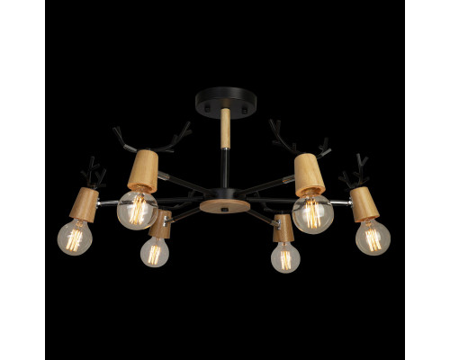 Заказать Люстра на штанге LOFT IT 10024/6 Black| VIVID-LIGHT.RU