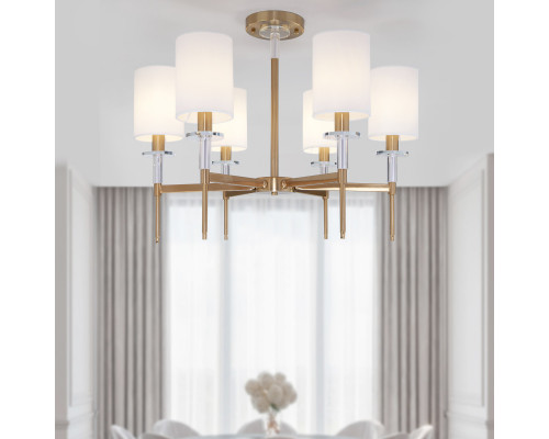 Заказать Люстра на штанге Eurosvet 60132/6 латунь| VIVID-LIGHT.RU