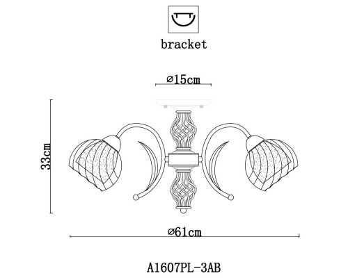 Оформить заказ Люстра на штанге ARTE Lamp A1607PL-3AB| VIVID-LIGHT.RU