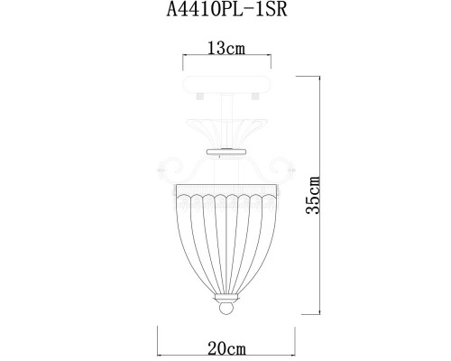 Купить Люстра на штанге ARTE Lamp A4410PL-1SR| VIVID-LIGHT.RU