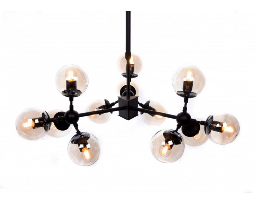 Оформить заказ Люстра на штанге Lumina Deco LDP 160-12 BK| VIVID-LIGHT.RU