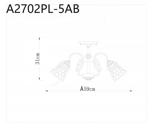 Сделать заказ Люстра на штанге ARTE Lamp A2702PL-5AB| VIVID-LIGHT.RU