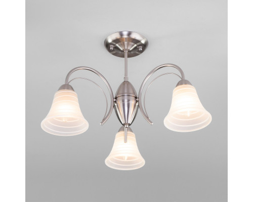 Купить Люстра на штанге Eurosvet 30173/3 сатин-никель| VIVID-LIGHT.RU