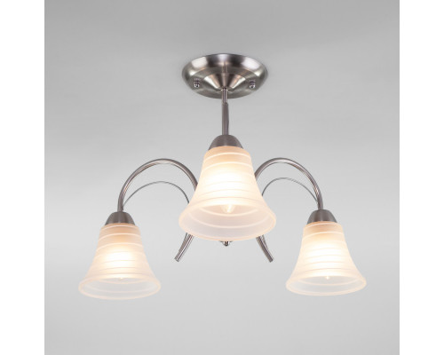 Купить Люстра на штанге Eurosvet 30173/3 сатин-никель| VIVID-LIGHT.RU