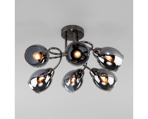 Оформить заказ Люстра на штанге Eurosvet 30171/6 черный жемчуг| VIVID-LIGHT.RU