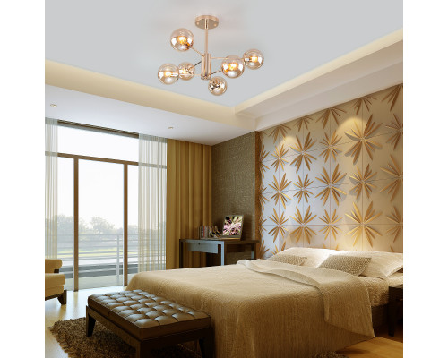 Заказать Люстра на штанге Eurosvet 30166/6 золото| VIVID-LIGHT.RU