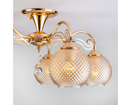 Оформить заказ Люстра на штанге Eurosvet 30139/5 золото| VIVID-LIGHT.RU