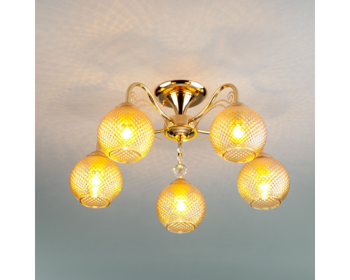 Оформить заказ Люстра на штанге Eurosvet 30139/5 золото| VIVID-LIGHT.RU