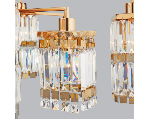 Сделать заказ Люстра на штанге Eurosvet 10100/6 золото/прозрачный хрусталь Strotskis| VIVID-LIGHT.RU