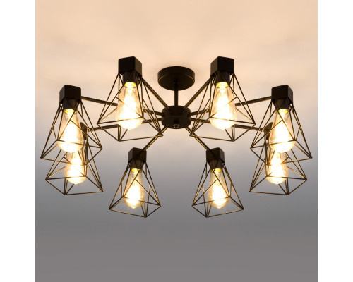 Заказать Люстра на штанге Eurosvet 70107/8 черный| VIVID-LIGHT.RU