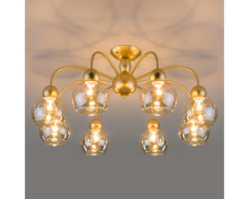 Сделать заказ Люстра на штанге Eurosvet 30148/8 перламутровое золото| VIVID-LIGHT.RU