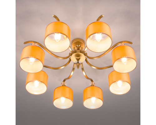 Оформить заказ Люстра на штанге Eurosvet 60070/8 перламутровое золото| VIVID-LIGHT.RU