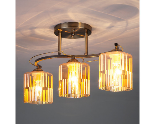 Заказать Люстра на штанге Eurosvet 30124/3 античная бронза| VIVID-LIGHT.RU