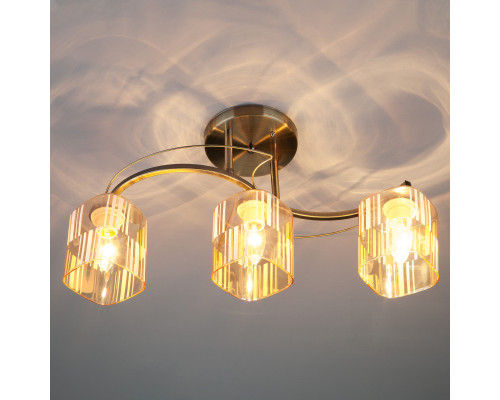 Заказать Люстра на штанге Eurosvet 30124/3 античная бронза| VIVID-LIGHT.RU