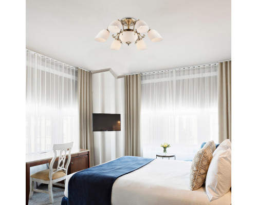 Купить Люстра на штанге Eurosvet 22010/6+2 античная бронза| VIVID-LIGHT.RU