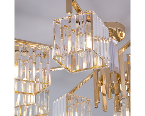 Заказать Люстра на штанге Eurosvet 10126/8 золото/прозрачный хрусталь Strotskis Smart (10117/8)| VIVID-LIGHT.RU