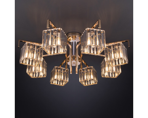 Заказать Люстра на штанге Eurosvet 10126/8 золото/прозрачный хрусталь Strotskis Smart (10117/8)| VIVID-LIGHT.RU